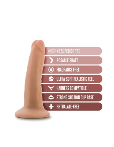 DR. SKIN PLUS DILDO POSABLE DE 5 PULGADAS VAINILLA