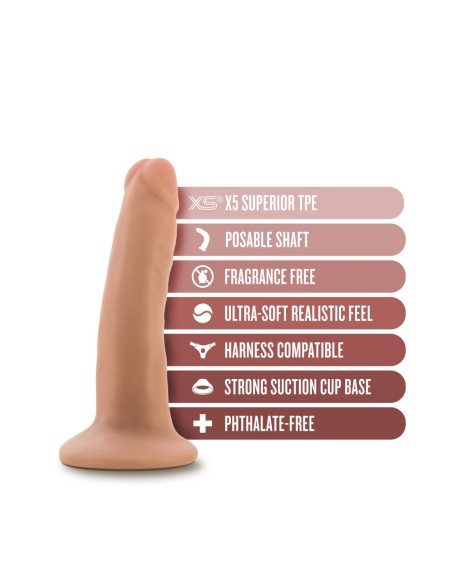 DR. SKIN PLUS DILDO POSABLE DE 5 PULGADAS VAINILLA