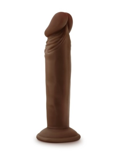 DR. SKIN PLUS DILDO POSABLE DE 6 PULGADAS CHOCOLATE