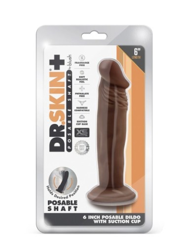 DR. SKIN PLUS DILDO POSABLE DE 6 PULGADAS...