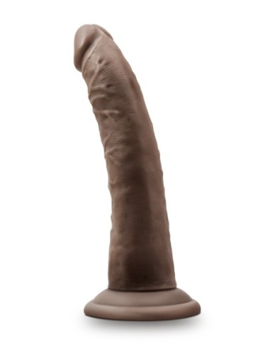 DR. SKIN PLUS DILDO POSABLE DE 7 PULGADAS CHOCOLATE