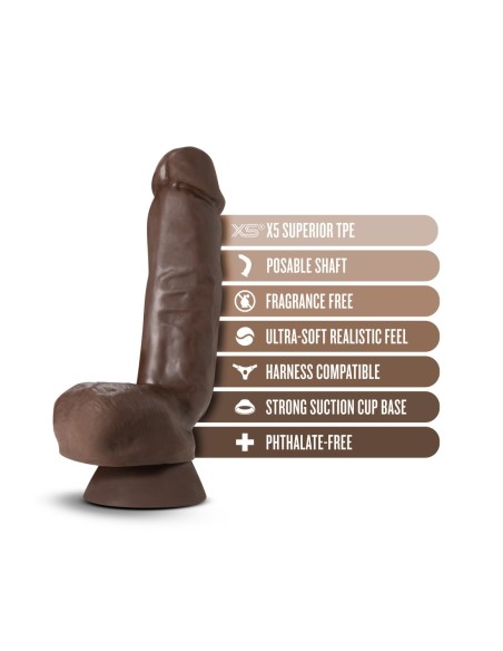 DR. SKIN PLUS BOLAS EXPRIMIBLES CON DILDO POSIBLE DE 8 PULGADAS DE GRUESO CHOCOLATE