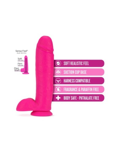 NEO 10 PULGADAS DILDO DUAL DENSIDAD ROSA NEÓN