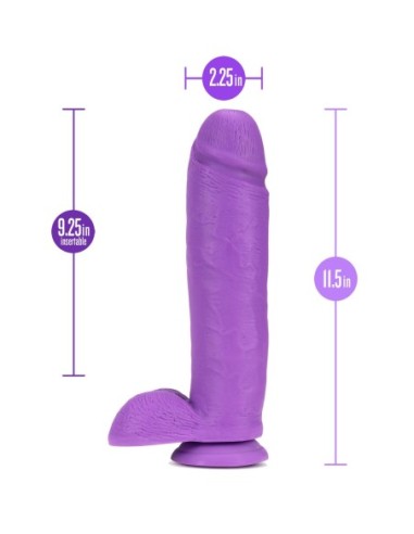 NEO 11 PULGADAS DILDO DUAL DENSIDAD NEON MORADO