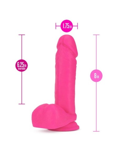 NEO 8 PULGADAS DILDO DUAL DENSIDAD ROSA NEÓN