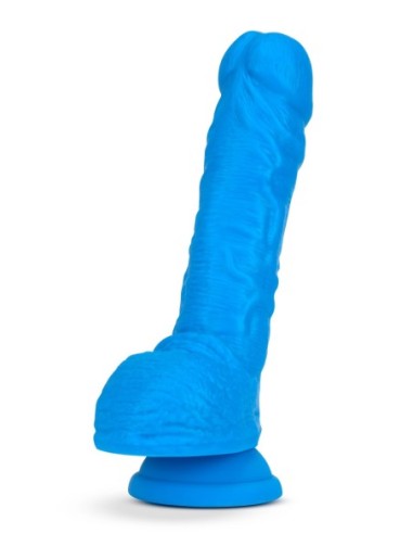 NEO 9 PULGADAS DILDO DUAL DENSIDAD AZUL NEÓN