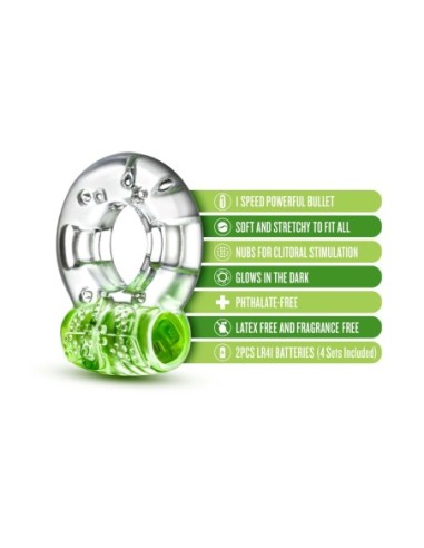 JUGAR CON ME AROUSER VIBRADOR C-RING VERDE