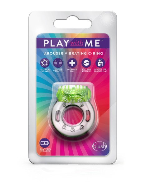 JUGAR CON ME AROUSER VIBRADOR C-RING VERDE