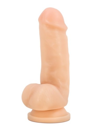 DR. SKIN PLUS DILDO POSABLE GIRTHY DE 7 PULGADAS CON BOLAS VAINILLA