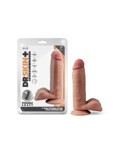 DR. SKIN PLUS DILDO POSABLE DE 7 PULGADAS CON...