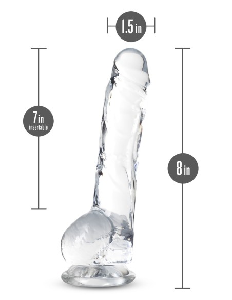 NATURALMENTE TUYO DIAMANTE DILDO CRISTALINO DE 8 PULGADAS