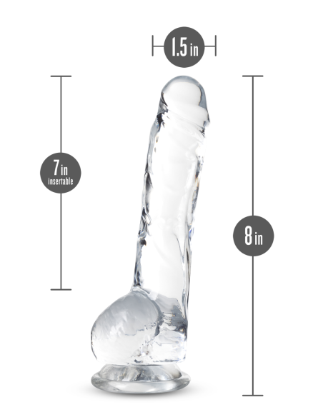 NATURALMENTE TUYO DIAMANTE DILDO CRISTALINO DE 8 PULGADAS