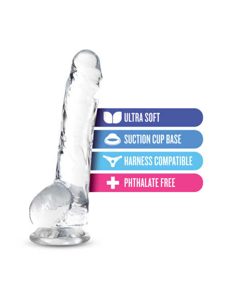 NATURALMENTE TUYO DIAMANTE DILDO CRISTALINO DE 8 PULGADAS