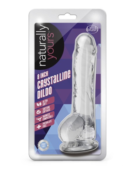NATURALMENTE TUYO DIAMANTE DILDO CRISTALINO DE 8 PULGADAS