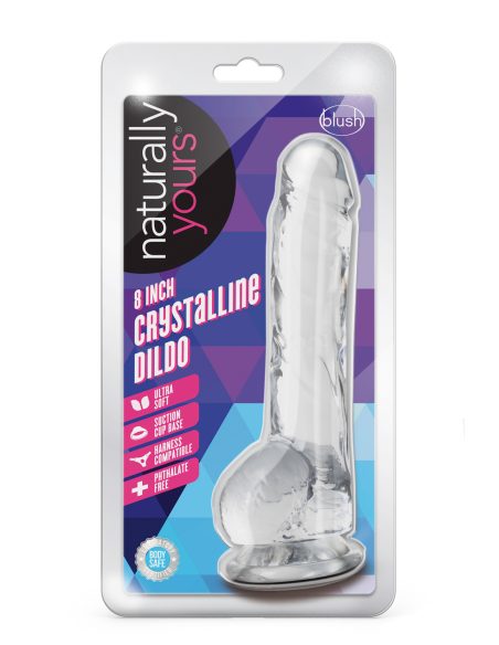 NATURALMENTE TUYO DIAMANTE DILDO CRISTALINO DE 8 PULGADAS