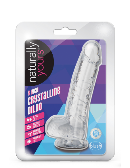 NATURALMENTE TUYO DIAMANTE DILDO CRISTALINO DE 6 PULGADAS