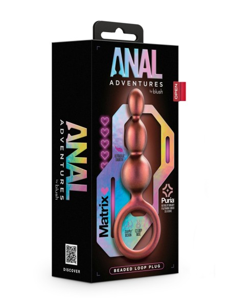 ANAL ADVENTURES MATRIX CUENTAS LOOP PLUG COBRE