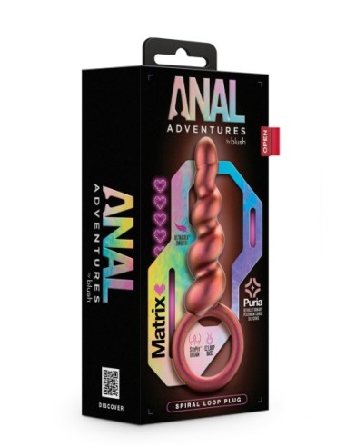 ANAL ADVENTURES MATRIX ESPIRAL LOOP PLUG COBRE