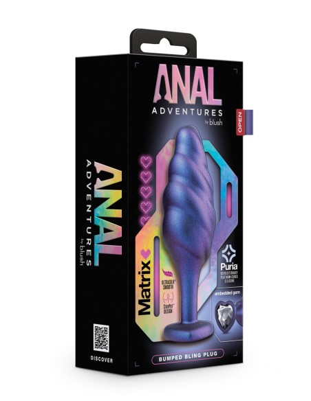 ANAL ADVENTURES MATRIX BUMPED BLING PLUG ZAFIRO