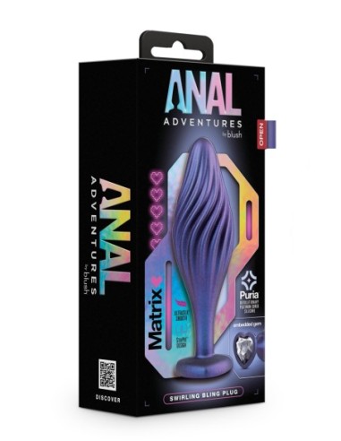 ANAL ADVENTURES MATRIX SWIRLING BLING PLUG ZAFIRO