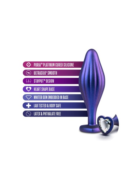 ANAL ADVENTURES MATRIX ONDULADO BLING PLUG ZAFIRO