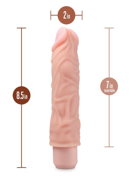 DR. PIEL SILICONA DR. DILDO VIBRADOR DAVID 8 PULGADAS BEIGE