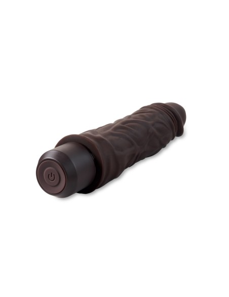 DR. PIEL SILICONA DR. DILDO VIBRADOR DAVID 8 PULGADAS MARRÓN