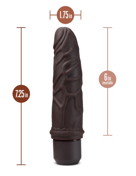 DR. PIEL SILICONA DR. ROBERT CONSOLADOR VIBRADOR 7 PULGADAS MARRÓN