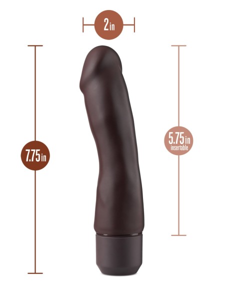 DR. SILICONA DE PIEL – DR. STEVE DILDO VIBRADOR 7 PULGADAS MARRÓN