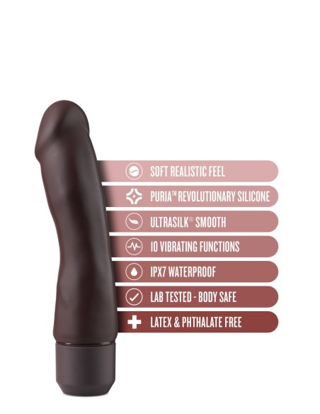 DR. SILICONA DE PIEL – DR. STEVE DILDO VIBRADOR 7 PULGADAS MARRÓN