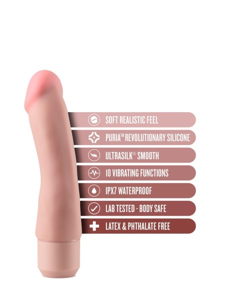 DR. SILICONA DE PIEL – DR. STEVE DILDO VIBRADOR 7 PULGADAS BEIGE