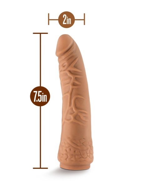 LOCK ON HEXANITE DILDO DE 7,5 PULGADAS CON ADAPTADOR DE VENTOSA MOCHA