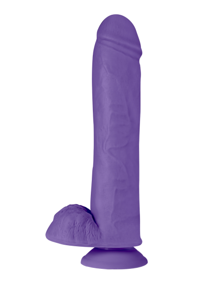 AU NATUREL BOLD BIG JOHN DILDO DE 11 PULGADAS PÚRPURA