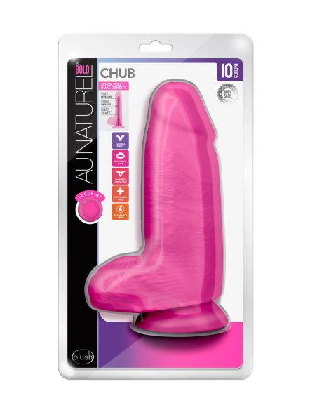 AU NATUREL BOLD CHUB 10 PULGADAS DILDO ROSA