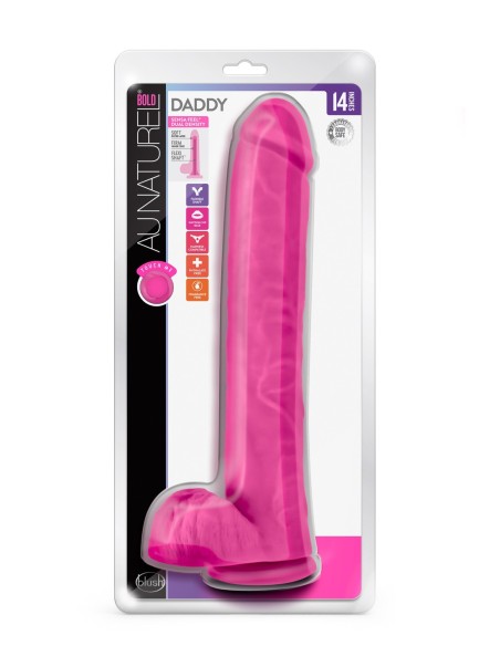 AU NATUREL BOLD DADDY 14 PULGADAS DILDO ROSA