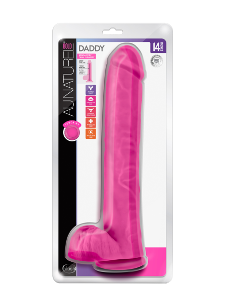 AU NATUREL BOLD DADDY 14 PULGADAS DILDO ROSA
