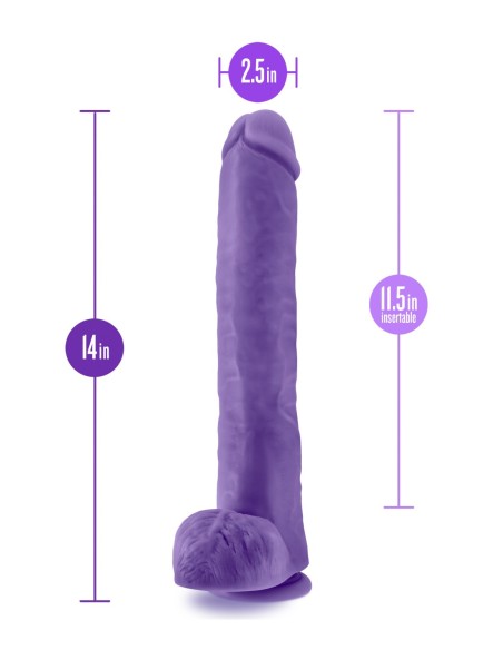 AU NATUREL BOLD DADDY 14 PULGADAS DILDO MORADO