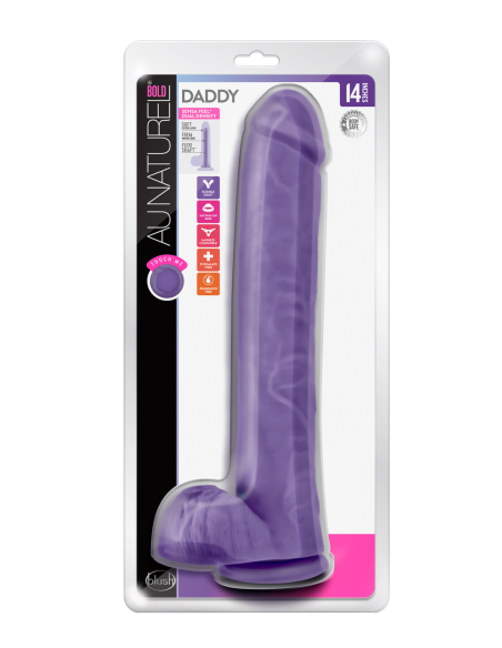 AU NATUREL BOLD DADDY 14 PULGADAS CONSOLADOR MORADO