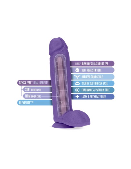 AU NATUREL BOLD ENORME DILDO DE 10 PULGADAS PÚRPURA
