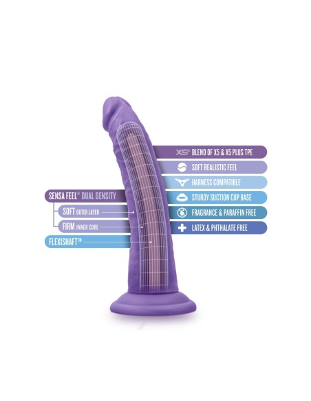 AU NATUREL BOLD JACK 7 PULGADAS DILDO MORADO
