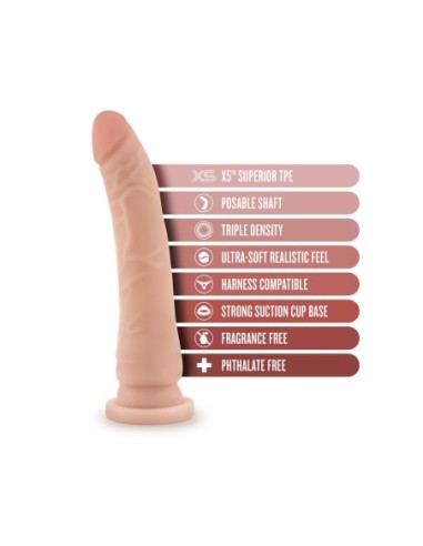 DR. SKIN PLUS DILDO POSABLE DE 9 PULGADAS VAINILLA