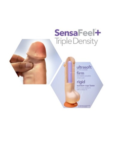 DR. SKIN PLUS DILDO POSABLE DE 9 PULGADAS VAINILLA