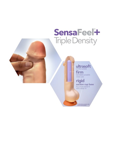 DR. SKIN PLUS DILDO POSABLE DE 9 PULGADAS VAINILLA