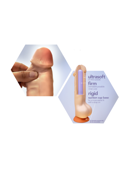 DR. SKIN PLUS DILDO POSABLE DE 9 PULGADAS VAINILLA