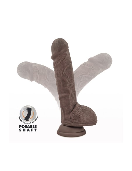 DR. PIEL SILICONA DR. MASON DILDO 9 PULGADAS CON VENTOSA CHOCOLATE