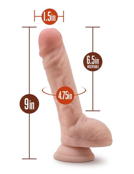 DR. PIEL SILICONA DR. MASON DILDO DE 9 PULGADAS CON VENTOSA VAINILLA