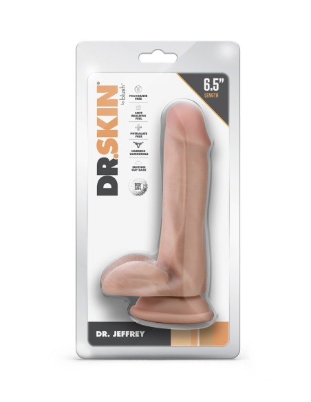 DR. PIEL DR. JEFFREY DILDO 6.5 PULGADAS CON BOLAS BEIGE