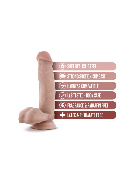 DR. PIEL DR. MARK DILDO 7 PULGADAS CON BOLAS BEIGE