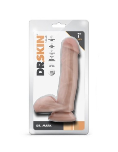 DR. PIEL DR. MARK DILDO 7 PULGADAS CON BOLAS BEIGE