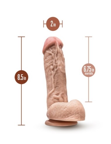 DR. PIEL SR. DILDO 8,5 PULGADAS CON BOLAS BEIGE